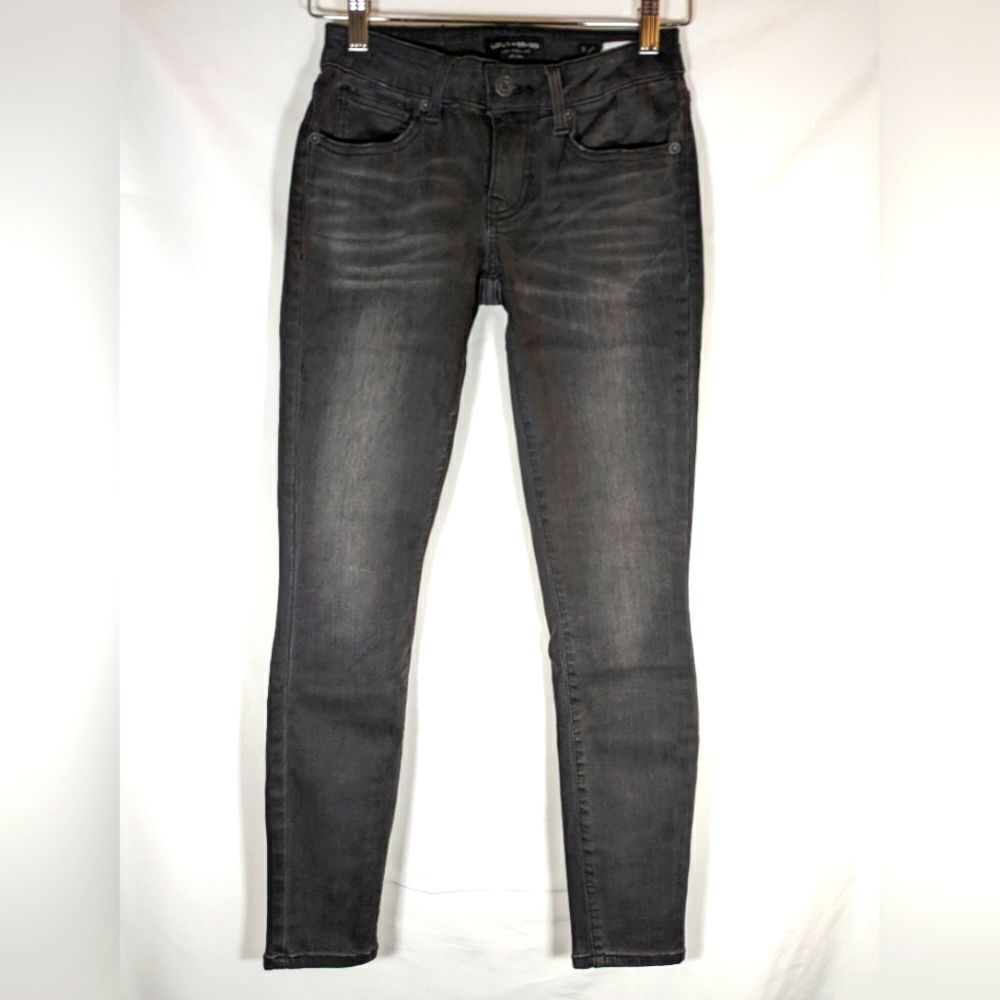 New Women's Lucky Brand Lolita Low Rise Skinny Black Jean Size 0 / 25
